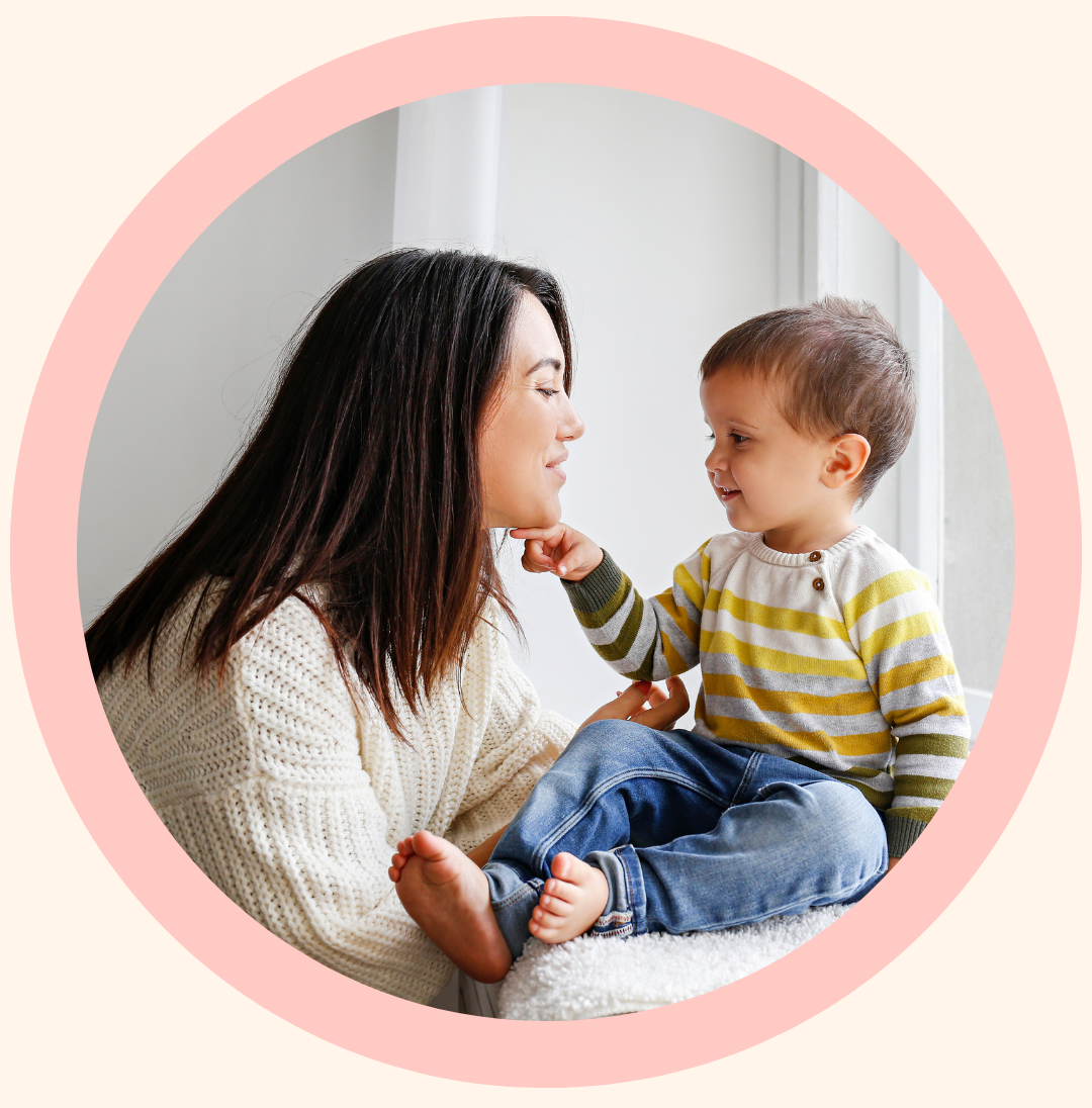 Mother and toddler at home — supporting oral function and healthy development in children aged 1 to 4