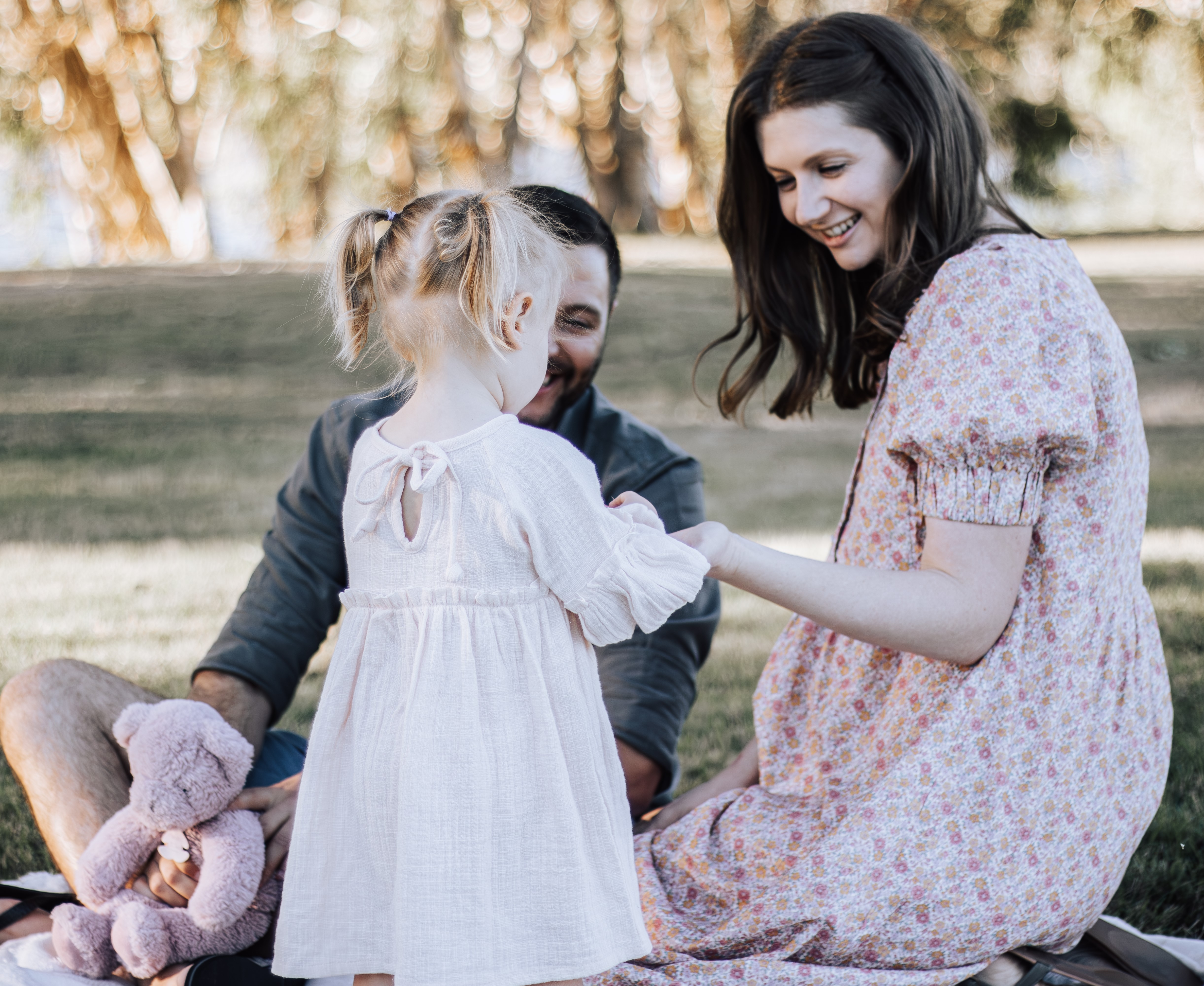 Mel Van Schelven, oral health therapist and founder of The Face Place, with her family